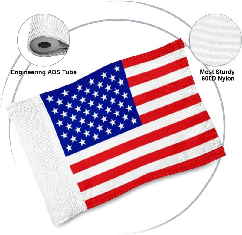 2BUT Standard Golf Flag Double Side American Golf Pin Flag Practic Putting Green Golf Flag For Backyard Garden Double-Sewn 600D Nylon Miniature Pin Flag (8"x6") - Image 3
